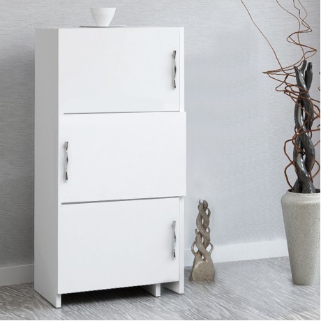 Anna Megapap melamine kitchen - bathroom cabinet in white color 65x31.5x89.8cm.
