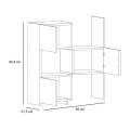 Anna Megapap melamine kitchen - bathroom cabinet in white color 65x31.5x89.8cm.