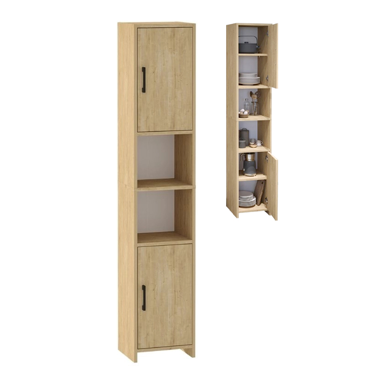 Hobbes Megapap melamine kitchen / bathroom cabinet in sapphire oak color 35x30x182.3cm.