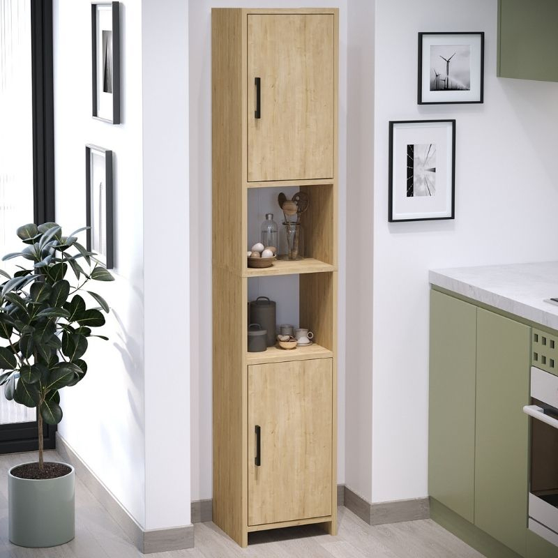 Hobbes Megapap melamine kitchen / bathroom cabinet in sapphire oak color 35x30x182.3cm.