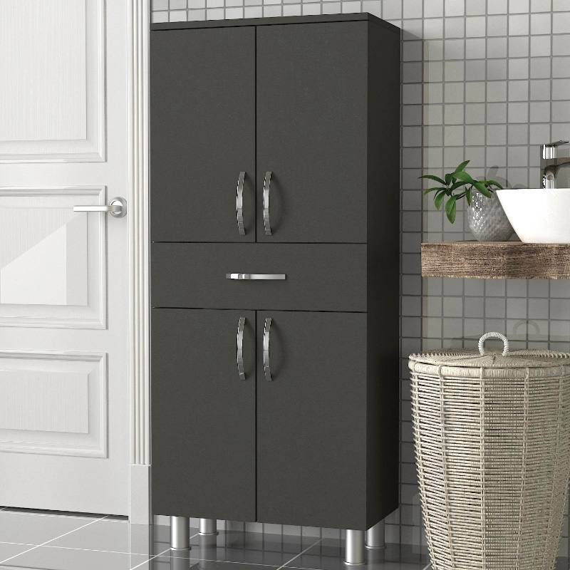Montana Megapap melamine multipurpose cabinet in anthracite color 59,4x31,5x140cm.