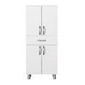 Montana Megapap melamine multipurpose cabinet in white color 59,4x31,5x140cm.