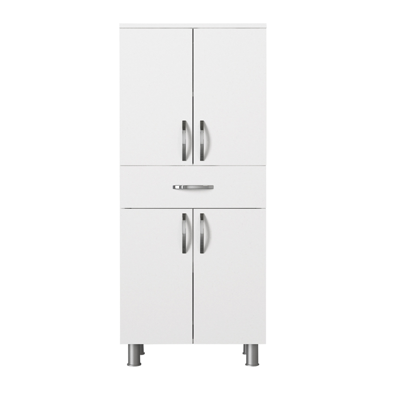 Montana Megapap melamine multipurpose cabinet in white color 59,4x31,5x140cm.