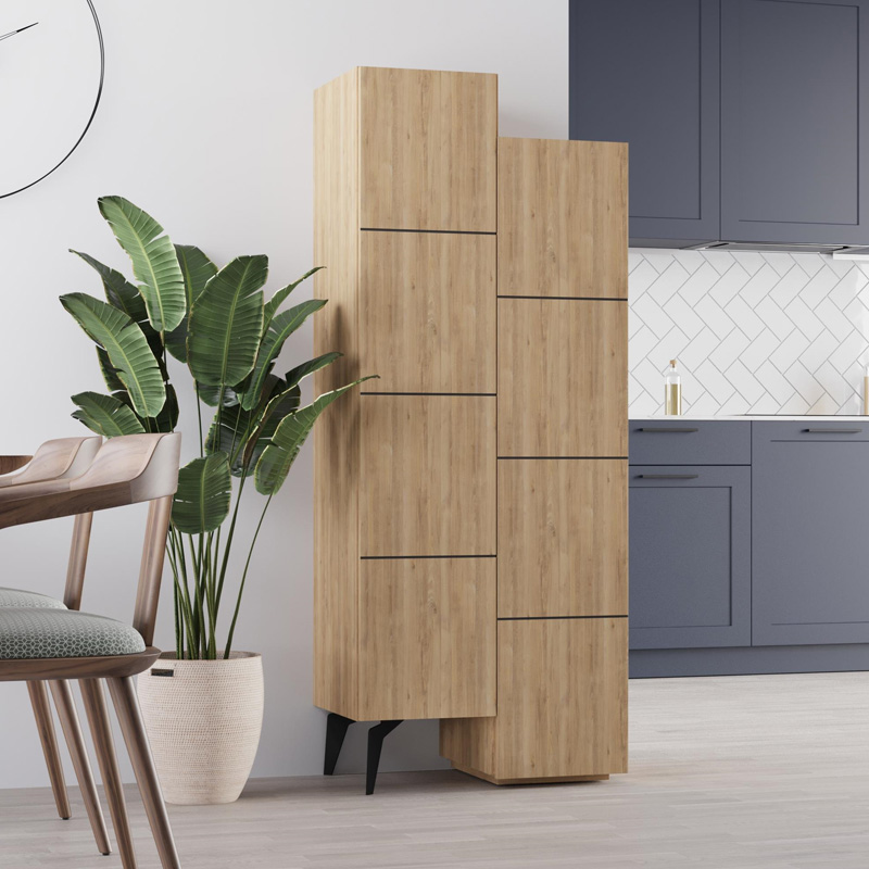 Stair Megapap melamine multipurpose cabinet in oak color 62,2x37,4x156cm