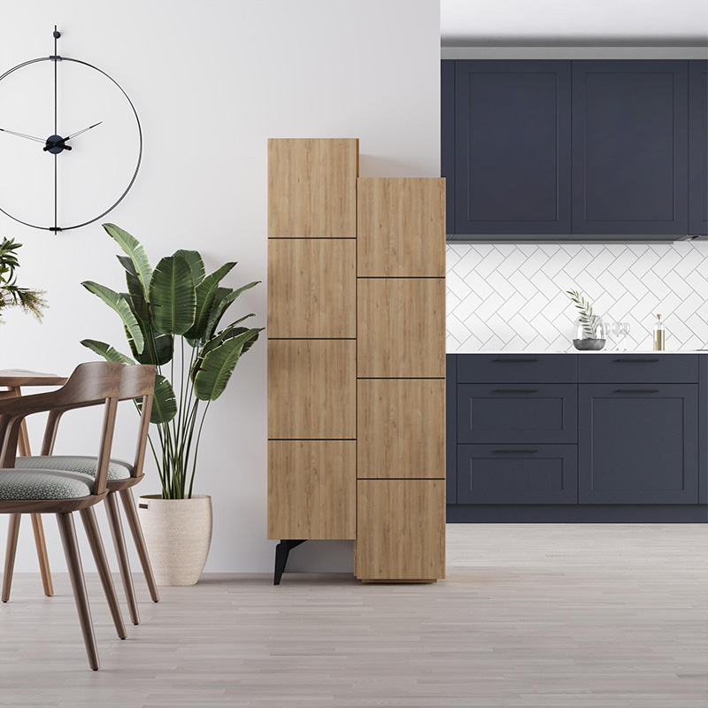 Stair Megapap melamine multipurpose cabinet in oak color 62,2x37,4x156cm