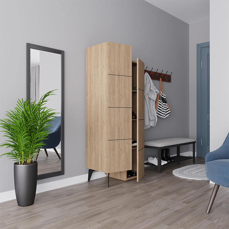 Stair Megapap melamine multipurpose cabinet in oak color 62,2x37,4x156cm