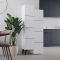 Stair Megapap melamine multipurpose cabinet in white color 62,2x37,4x156cm
