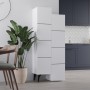 Stair Megapap melamine multipurpose cabinet in white color 62,2x37,4x156cm