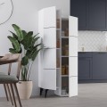 Stair Megapap melamine multipurpose cabinet in white color 62,2x37,4x156cm
