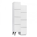 Stair Megapap melamine multipurpose cabinet in white color 62,2x37,4x156cm