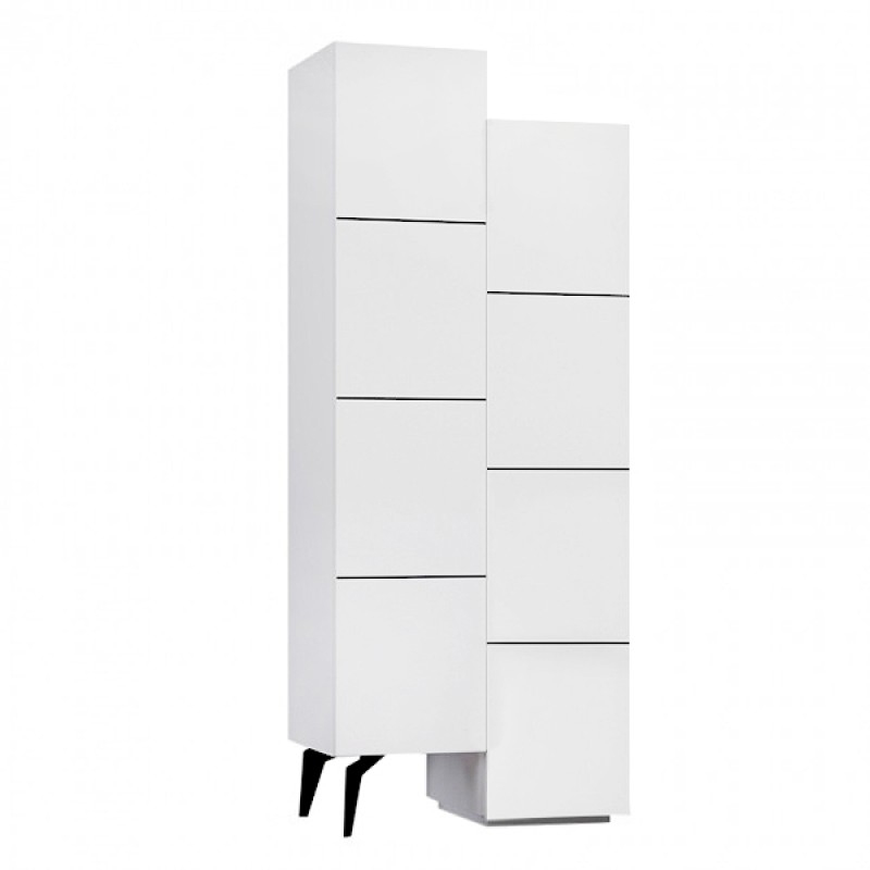 Stair Megapap melamine multipurpose cabinet in white color 62,2x37,4x156cm
