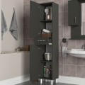 Selina Megapap melamine kitchen/bathroom cabinet in anthracite color 35x31x179cm.