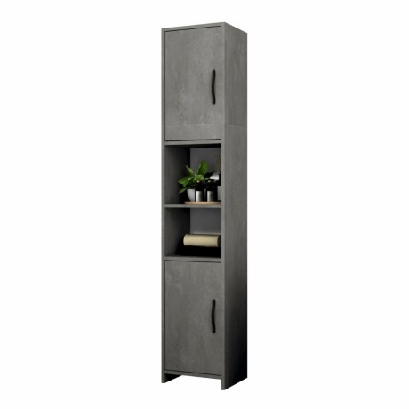 Vero Megapap melamine kitchen / bathroom cabinet in concrete grey color 35x29.6x180cm.