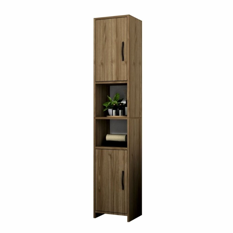Vero Megapap melamine kitchen / bathroom cabinet in walnut color 35x29.6x180cm.