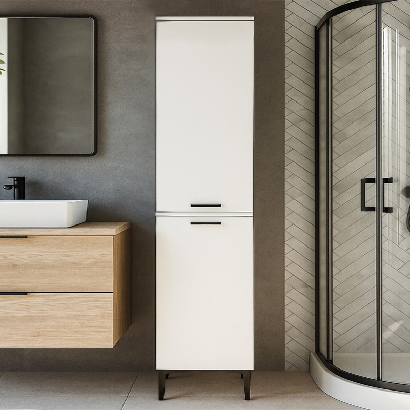 Singa Megapap melamine multipurpose cabinet in white color 45x40x180cm.