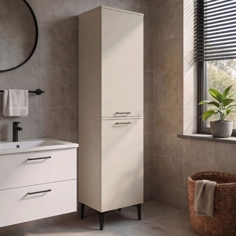 Singa Megapap melamine multipurpose cabinet in sandstone color 45x40x180cm.
