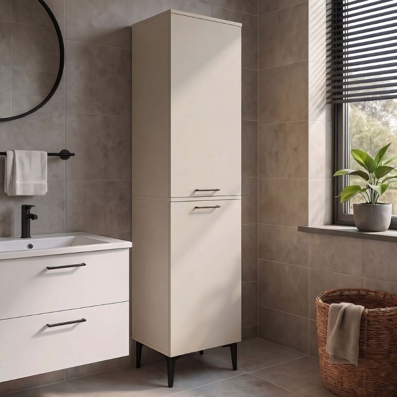 Singa Megapap melamine multipurpose cabinet in sandstone color 45x40x180cm.