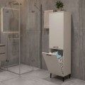 Singa Megapap melamine multipurpose cabinet in sandstone color 45x40x180cm.