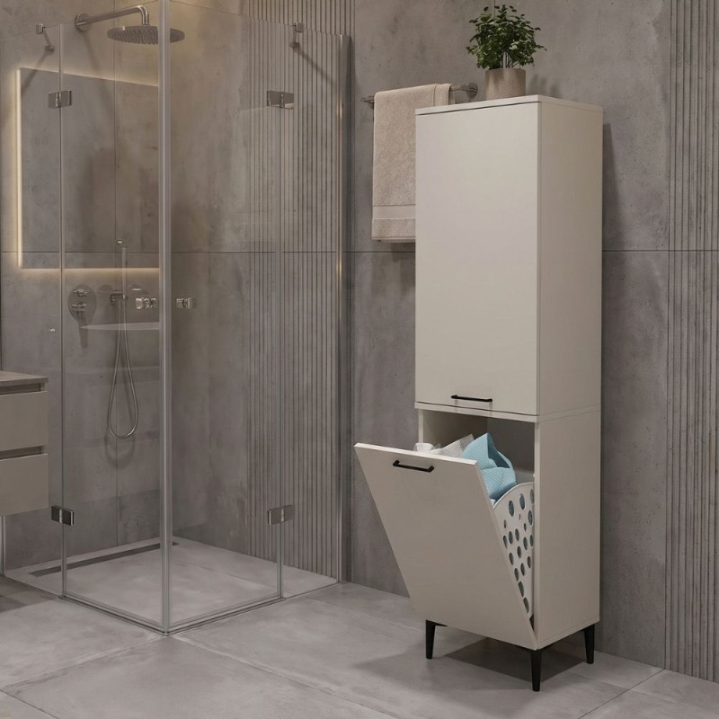 Singa Megapap melamine multipurpose cabinet in sandstone color 45x40x180cm.