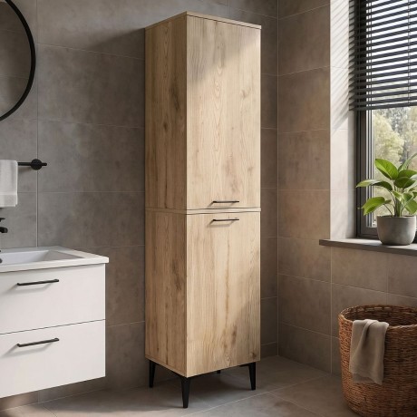 Singa Megapap melamine multipurpose cabinet in sepet oak color 45x40x180cm.