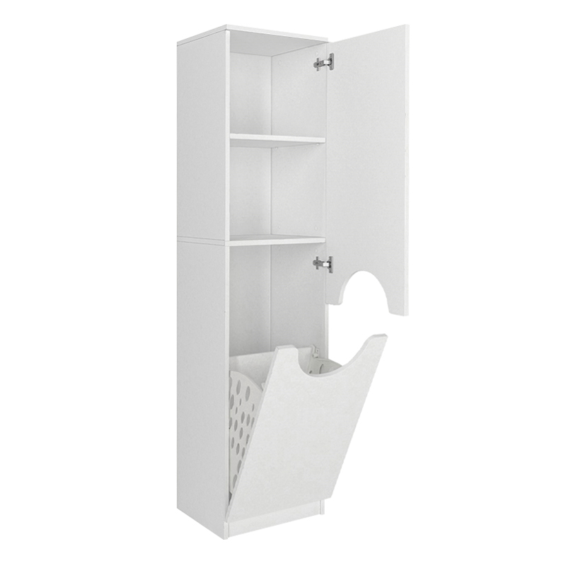 Verga Megapap melamine multipurpose cabinet in white color 45x40x180cm.