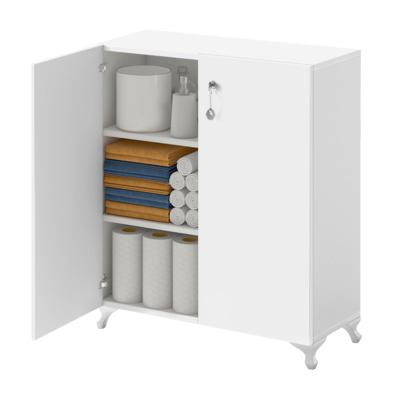 Cilem Megapap melamine multipurpose cabinet in white color 70x32x88cm.