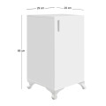 Rene Megapap melamine multipurpose cabinet in white color 29x29x68cm.