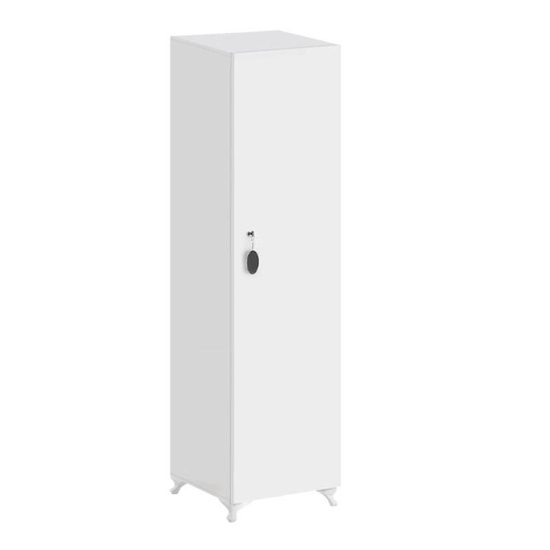 Zehra Megapap melamine multipurpose cabinet in white color 30x32x168cm.