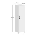 Zehra Megapap melamine multipurpose cabinet in white color 30x32x168cm.
