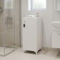 Zehra Megapap melamine multipurpose cabinet in white color 30x32x88cm.
