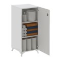 Zehra Megapap melamine multipurpose cabinet in white color 30x32x88cm.