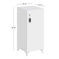 Zehra Megapap melamine multipurpose cabinet in white color 30x32x88cm.
