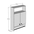 Ela Megapap melamine bathroom cabinet in anthacite color 60x15x87cm.