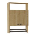 Ντουλάπι μπάνιου επιτοίχιο Ela Megapap χρώμα sapphire oak 60x15x87εκ.