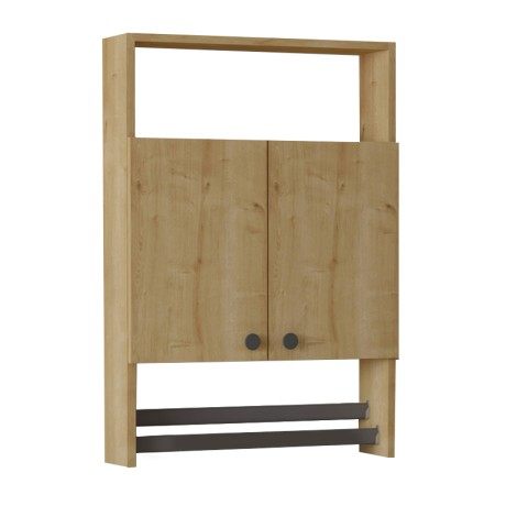 Ντουλάπι μπάνιου επιτοίχιο Ela Megapap χρώμα sapphire oak 60x15x87εκ.
