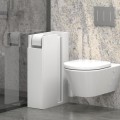 Paper Megapap melamine bathroom cabinet in white color 17x42x66cm.