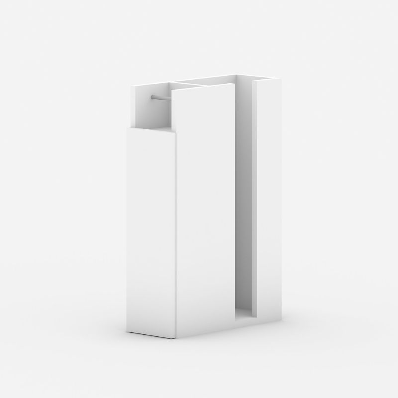 Paper Megapap melamine bathroom cabinet in white color 17x42x66cm.