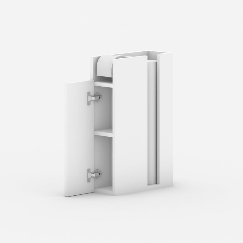 Paper Megapap melamine bathroom cabinet in white color 17x42x66cm.