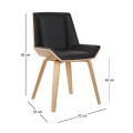 NUMAN Chair Natural/Pu Black