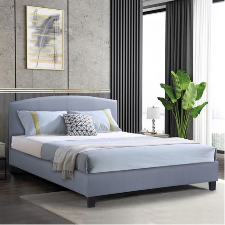 ODEON Bed (for Mattress 160x200cm) Fabric Grey