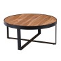OVEN-W Coffee Table d.80x35 Acacia Natural Finish (Black Paint)