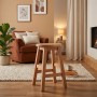Beech Stool H.50cm Square Polish Natural