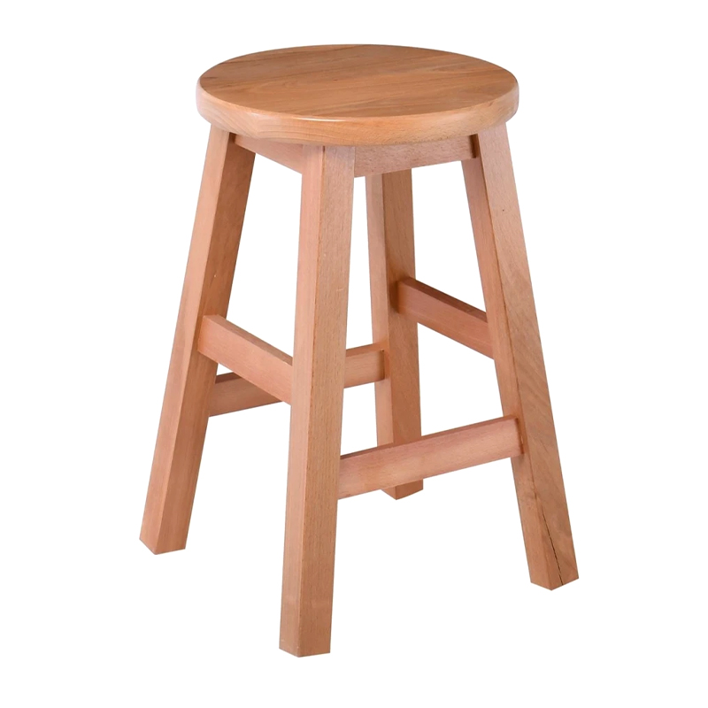 Beech Stool H.50cm Square Polish Natural