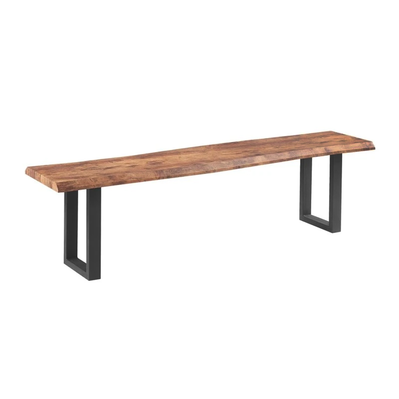 LIZARD 3D PAPER Bench Steel Black/Dark Acacia