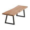LIZARD Slim Bench 160x45x45 Acacia Natural Finish (Black Paint)