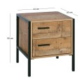 PALLET-W Bedside 44x40x50 Antique Oak