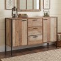 Μπουφές Pallet-W MDF χρώμα antique oak 124x40x80εκ.