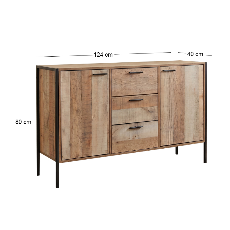 Pallet-W Μπουφές 124X40X80 Antique Oak