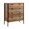 Pallet-W Συρταριέρα 4-Συρτ.84X40X100 Antique Oak