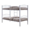 PALOMA Double Deck Bed 90x200 Metal White/Wood White